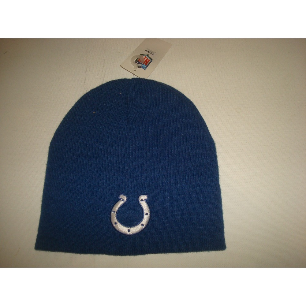 INDIANAPOLIS COLTS Y2K 00S BEANIE KNIT TOBOGGAN HAT CAP VINTAGE DEADSTOCK D1